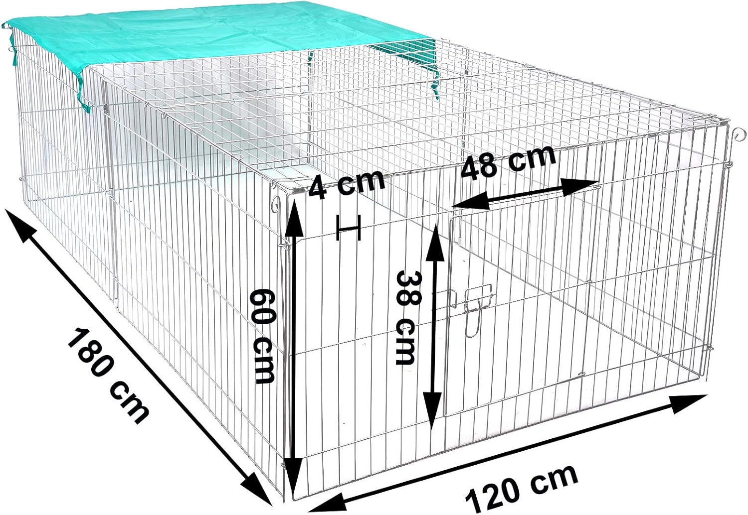EUGAD pet enclosure with dimensions labeled