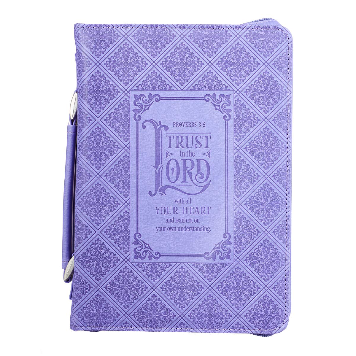 Christian Art Gifts Bible Cover, Trust In The Lord, Purple, Medium