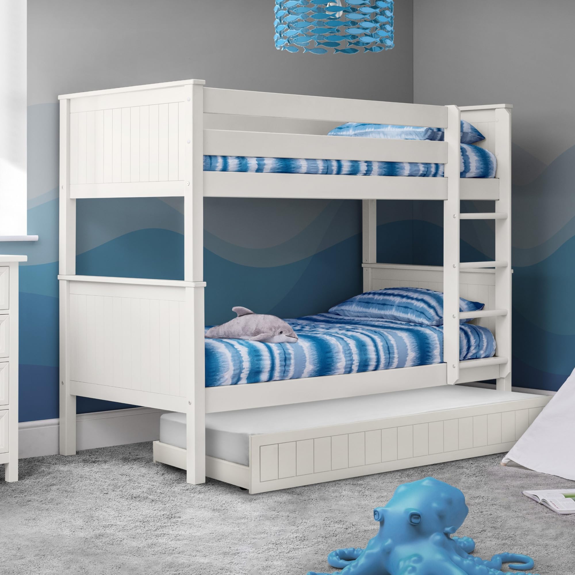 Julian Bowen Maine Bunk Bed, Surf White, Single (MAI116)