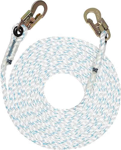 Pelican Rope Cuerda de cuerda de vida vertical  Cordón de protección contra caídas de 58 pulgadas  Equipo de escalada de escalera y torre  Cuerda de
