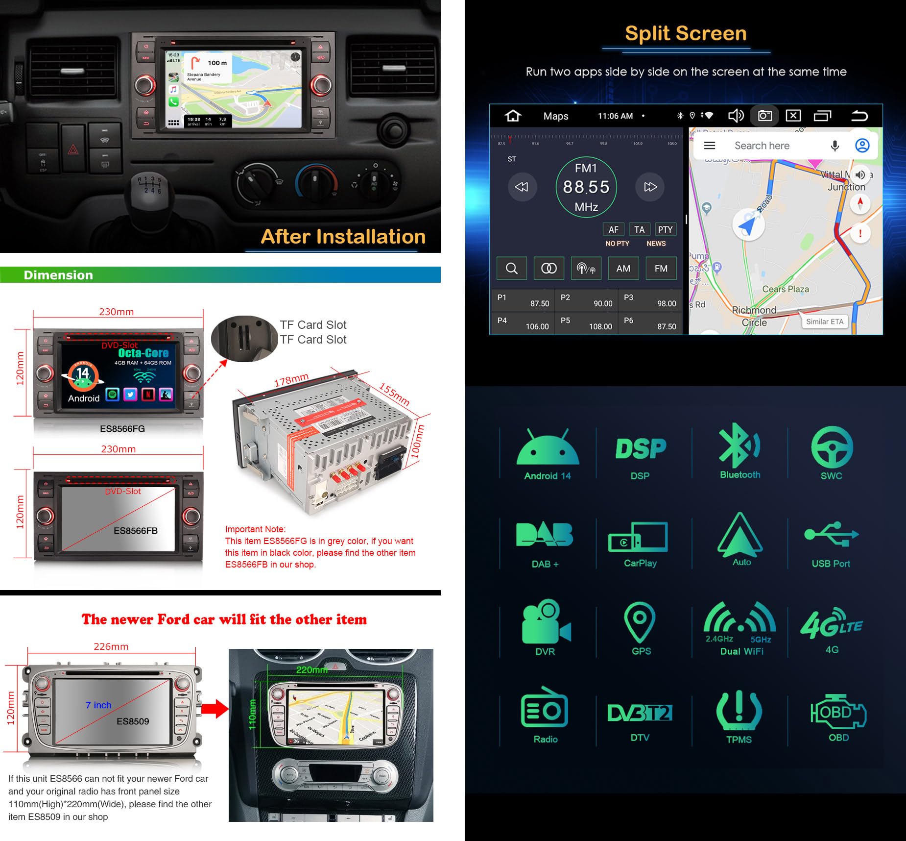 10,4 Zoll Qualcomm Für Lexus GX470 2002-2009 Autoradio Stereo Carplay Upgrade Tesla Style Screen Android Auto Gps Navigation Multimedia Player