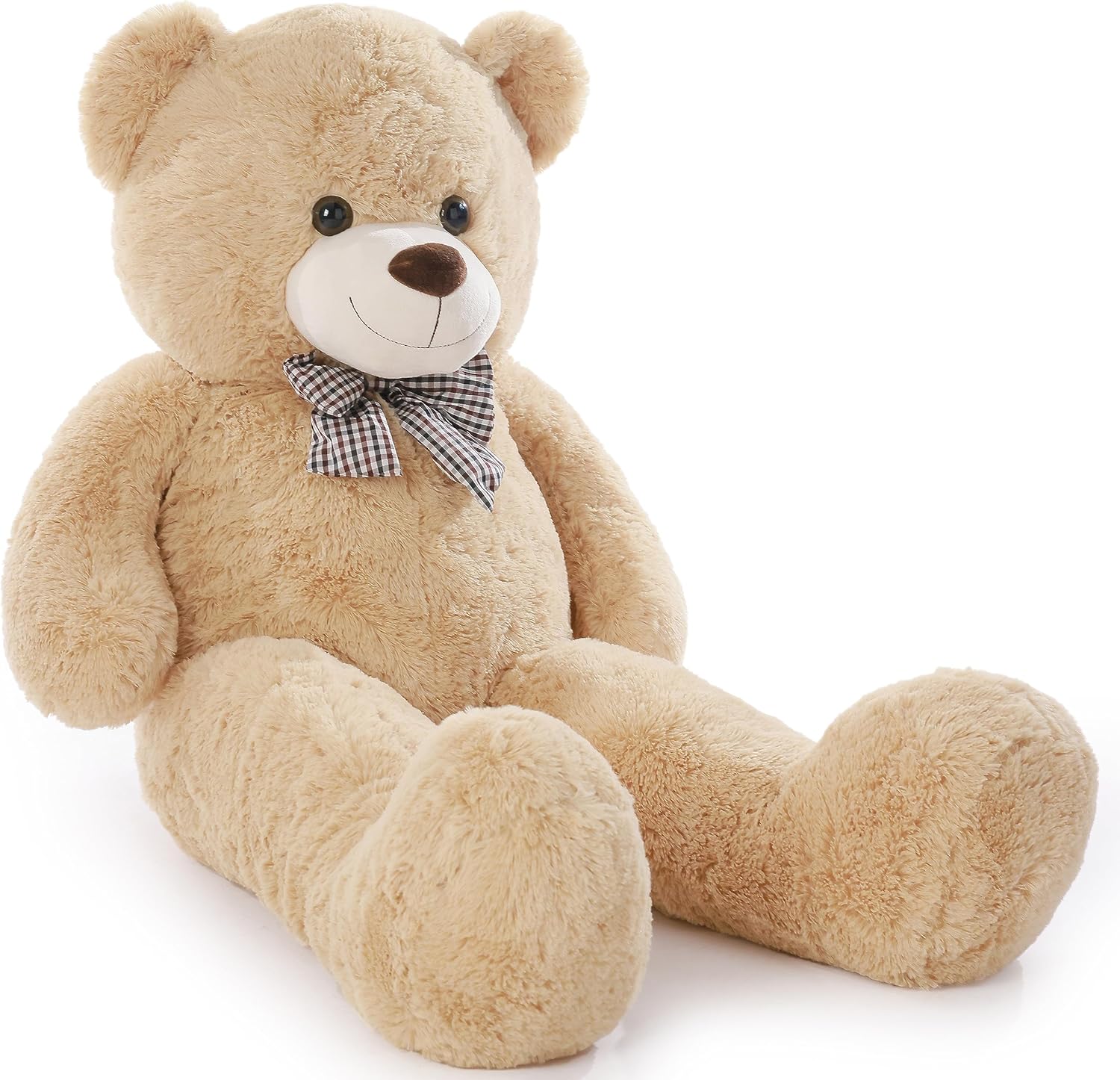 Poutmac Big Teddy Bear 4Ft Giant Soft Stuffed Animals Cute Plush Toy for Girlfriend Women Kids for Valentine's Christmas Birthday (Light Brown, 47 inches)