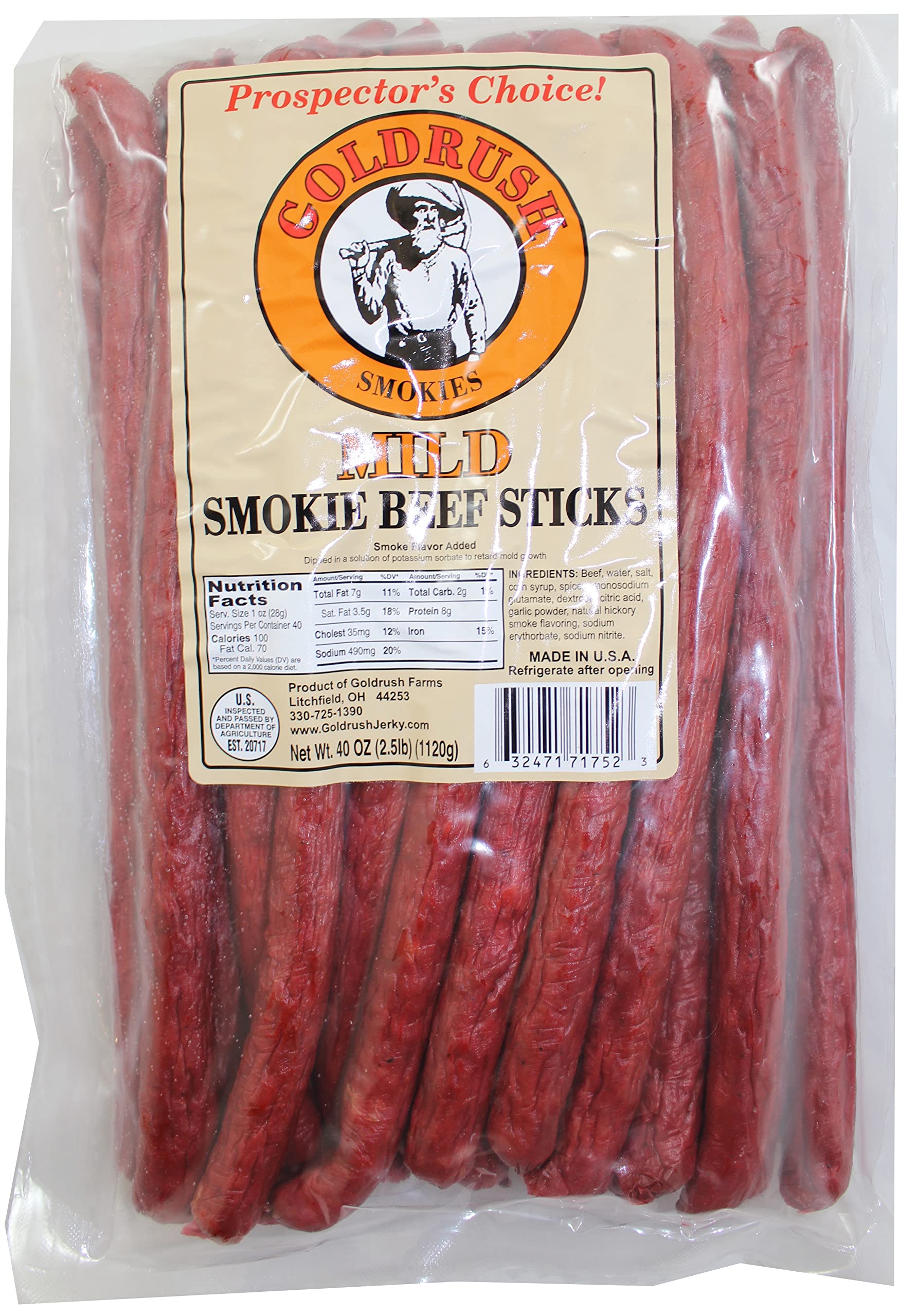 Gold Rush FarmsMild Beef Smokies 2.5 Lb. Bag