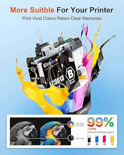 Miniatura 5 de E-Z ink Pro Cartucho de tinta compatible de repuesto para Brother LC3011 LC3013 Cartuchos de tinta negra LC3013BK LC3011BK para trabajar con