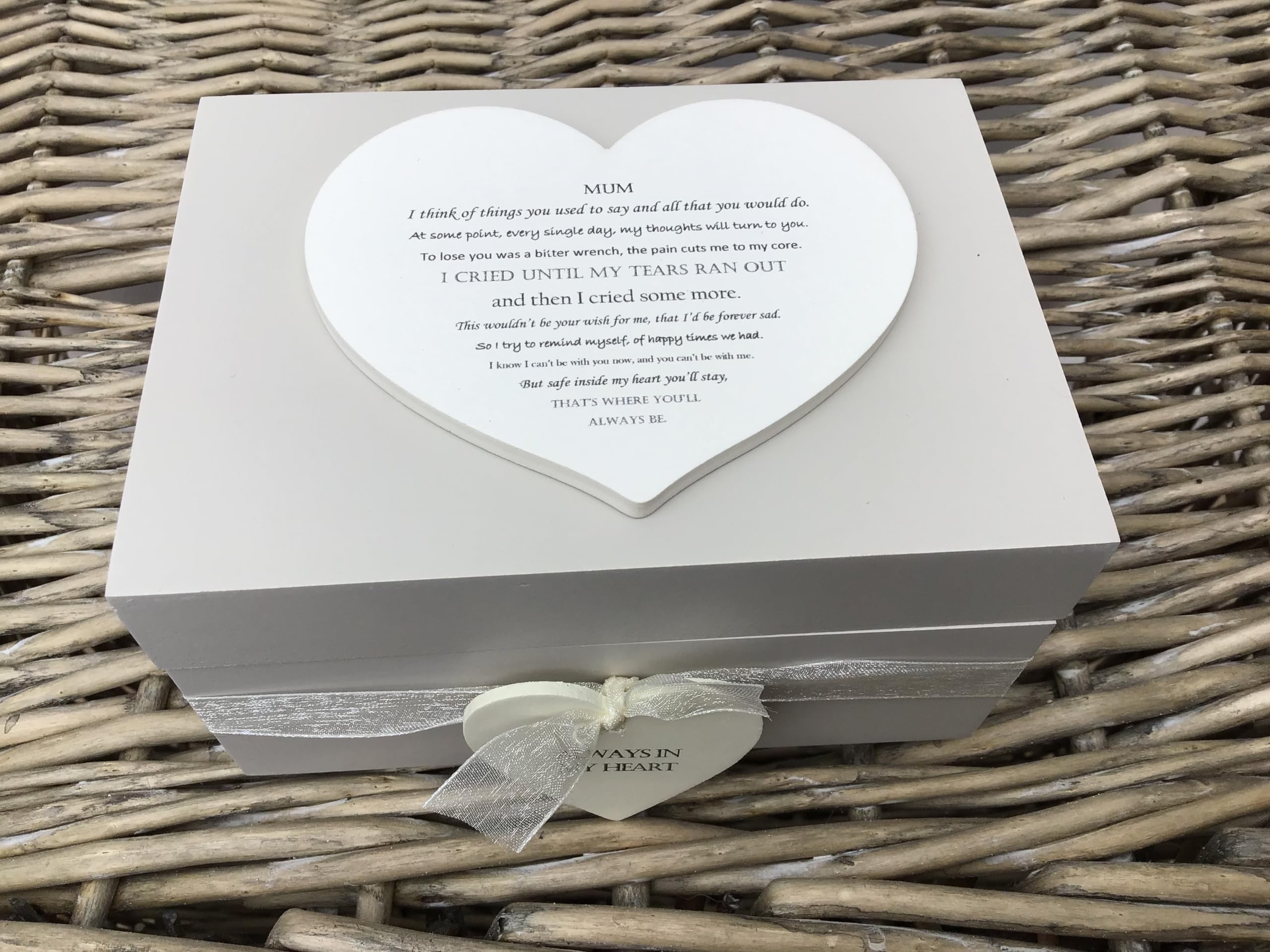PERSONALISED MUM Special Memory Box, BEREAVEMENT in memory of MUM MAM MOM MUMMY MOTHER or ANY NAME Sentimental gift Personalised Keepsake Memory Box