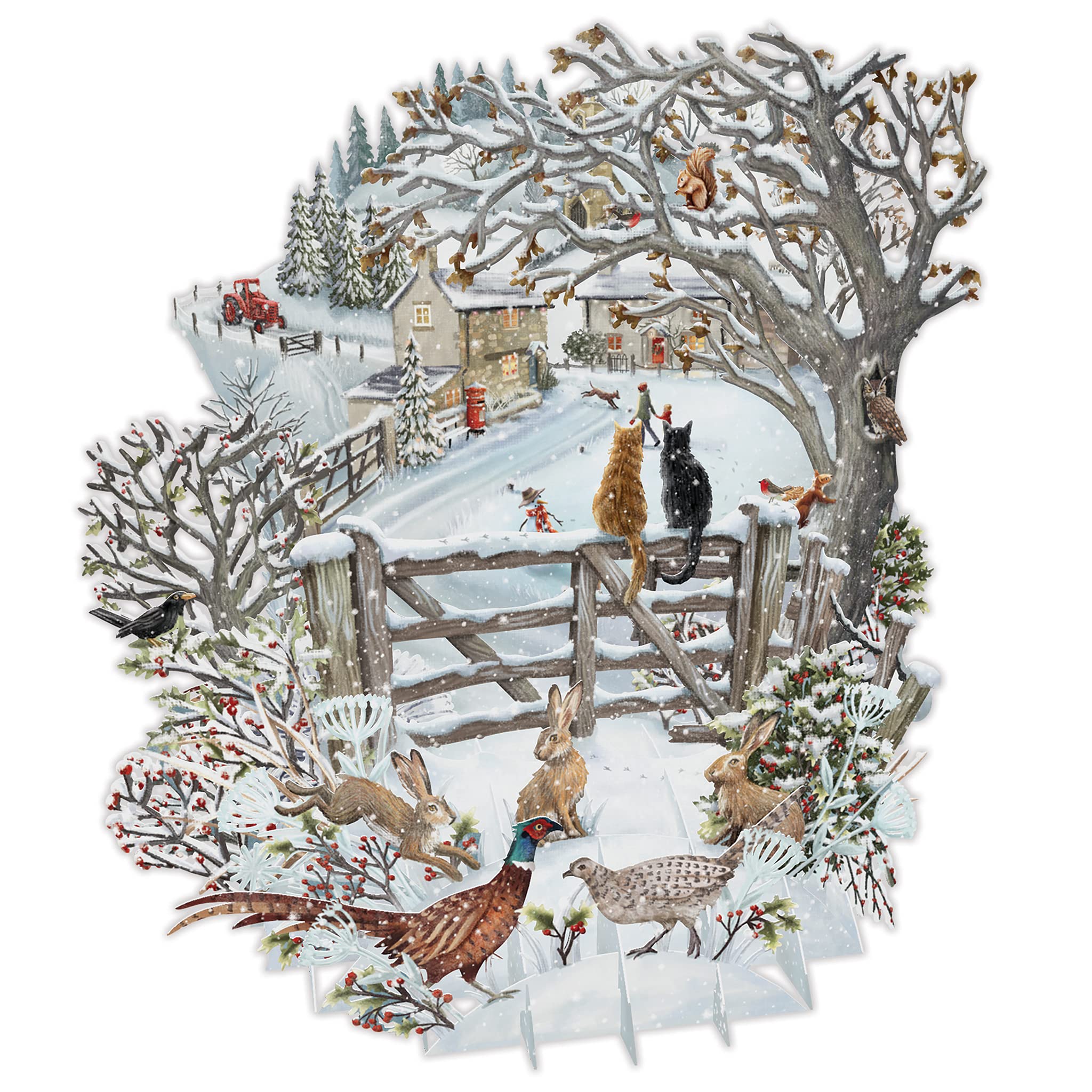 Let T Snow 3D Snowmen Card N Red And Green, 3D Chrstmas Card, 3D - View #12