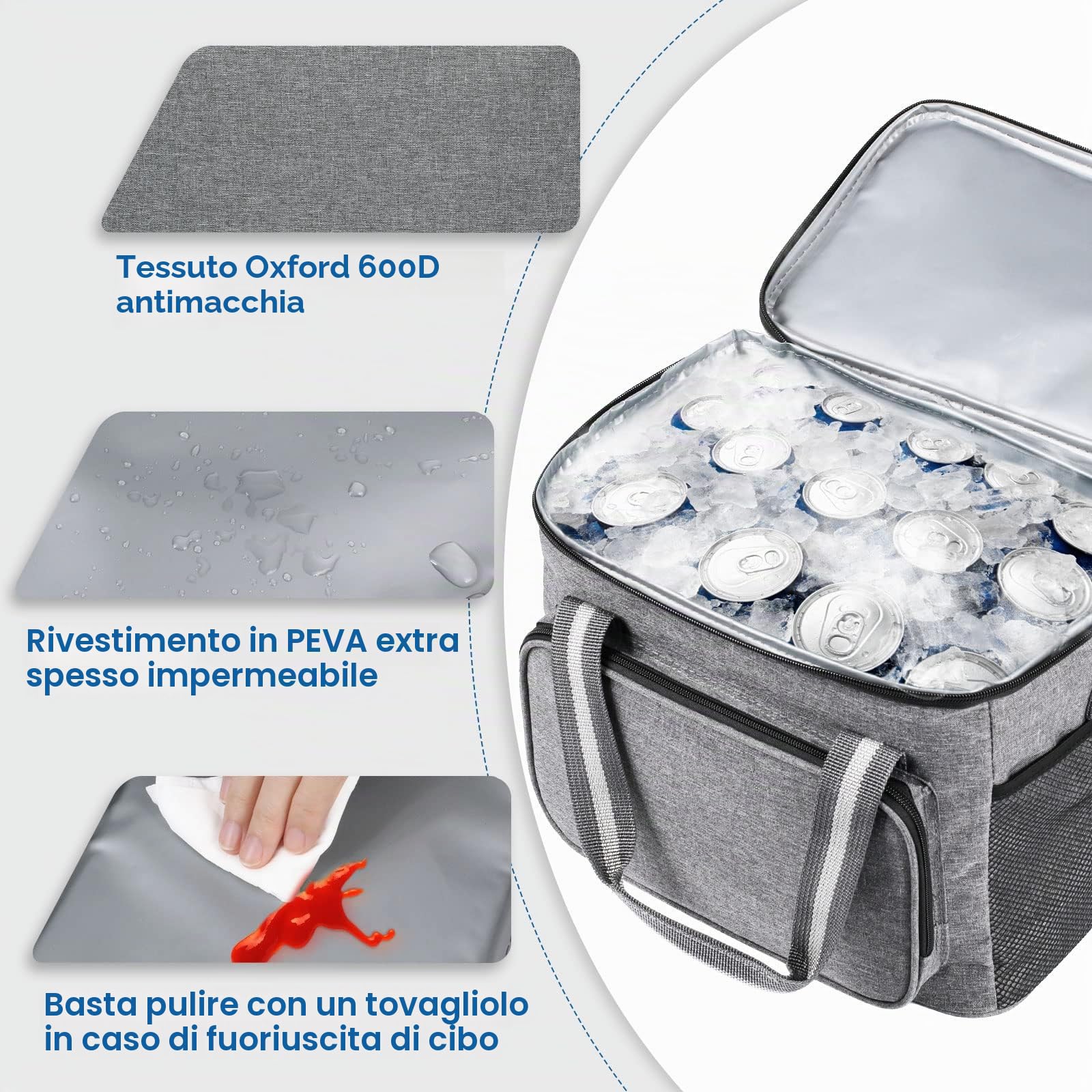 DUNSOO Borsa Termica Porta Pranzo Piccola per Picnic