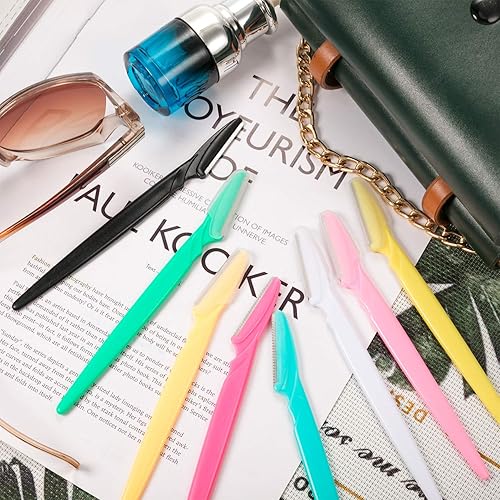 Miniatura 7 de Boao 24 cuchillas de dermaplaning para la cara, maquinilla de afeitar de cejas, maquinilla de afeitar facial para mujeres, maquinilla de afeitar