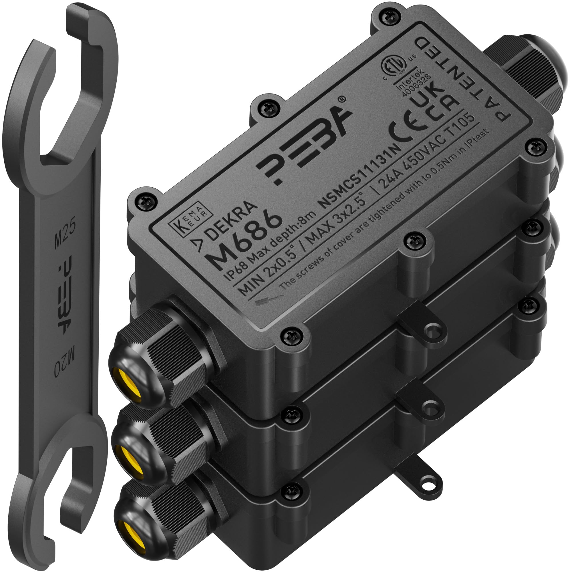 IP68 Waterproof Junction Box - Outdoor Electrical Connector -10