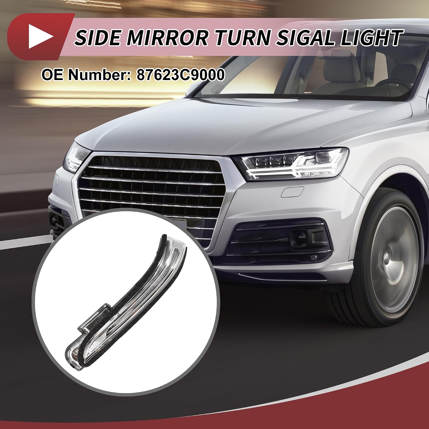 1 Pcs Car Mirror Turn Signal Light for Hyundai Creta IX25 2015-2019 Left LED Trun Signal Light Lamp No.87623C9000