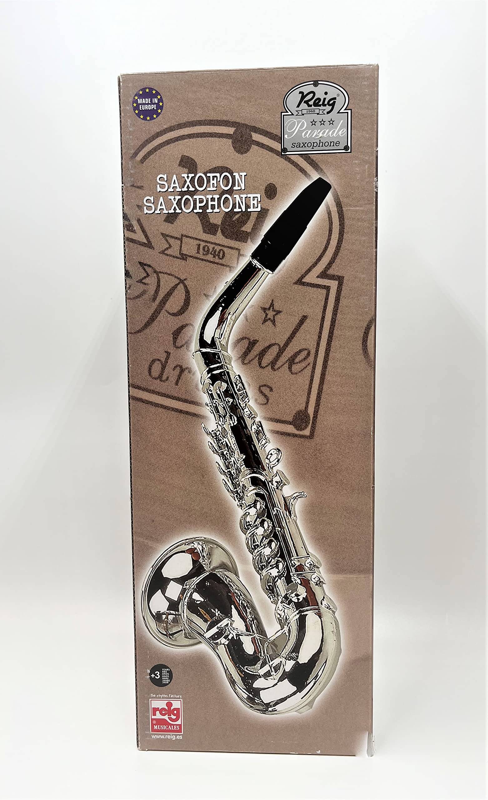 My First Toy Saxafone for Kids in Silver Finish with Standard Keys is a Great Learning Kid Toy Instrument and Teaching Tool for Children Ages 3+ BPA Free.