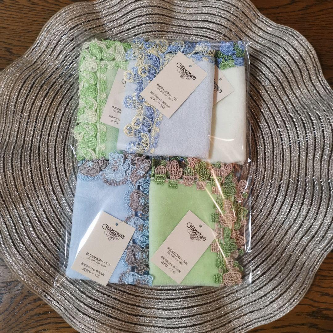 ショップ 近沢レース ハンカチ 5枚セット 近沢レースタオルハンカチ5枚