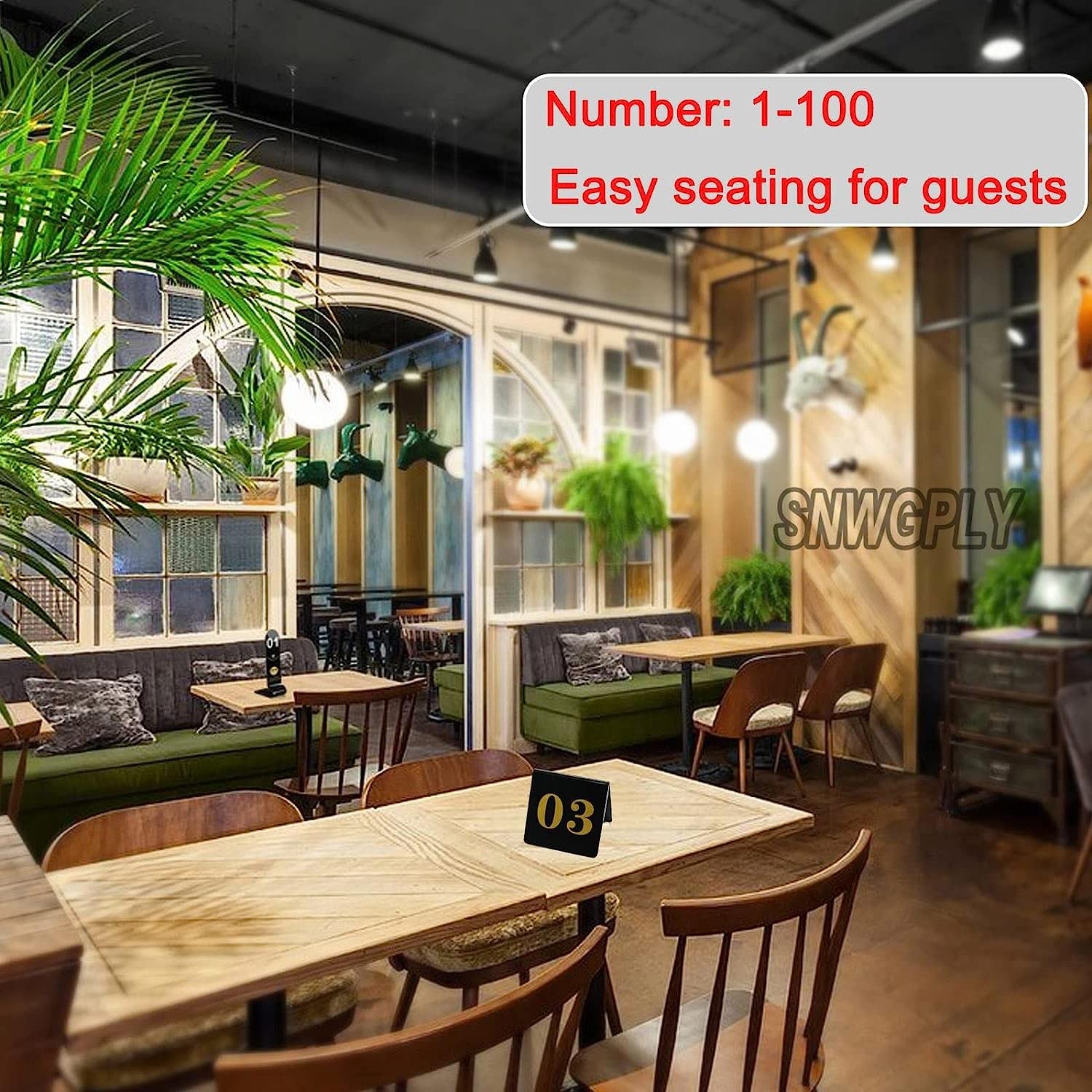 Table Number Signs 1-100, Place Cards Double-Side Numbers, Signs Plates Tent Style 8x8cm, Easy to Stack Up, Acrylic Table Numbers for Weddings Receptions Table Cards (Color : 1 to 50, Size :