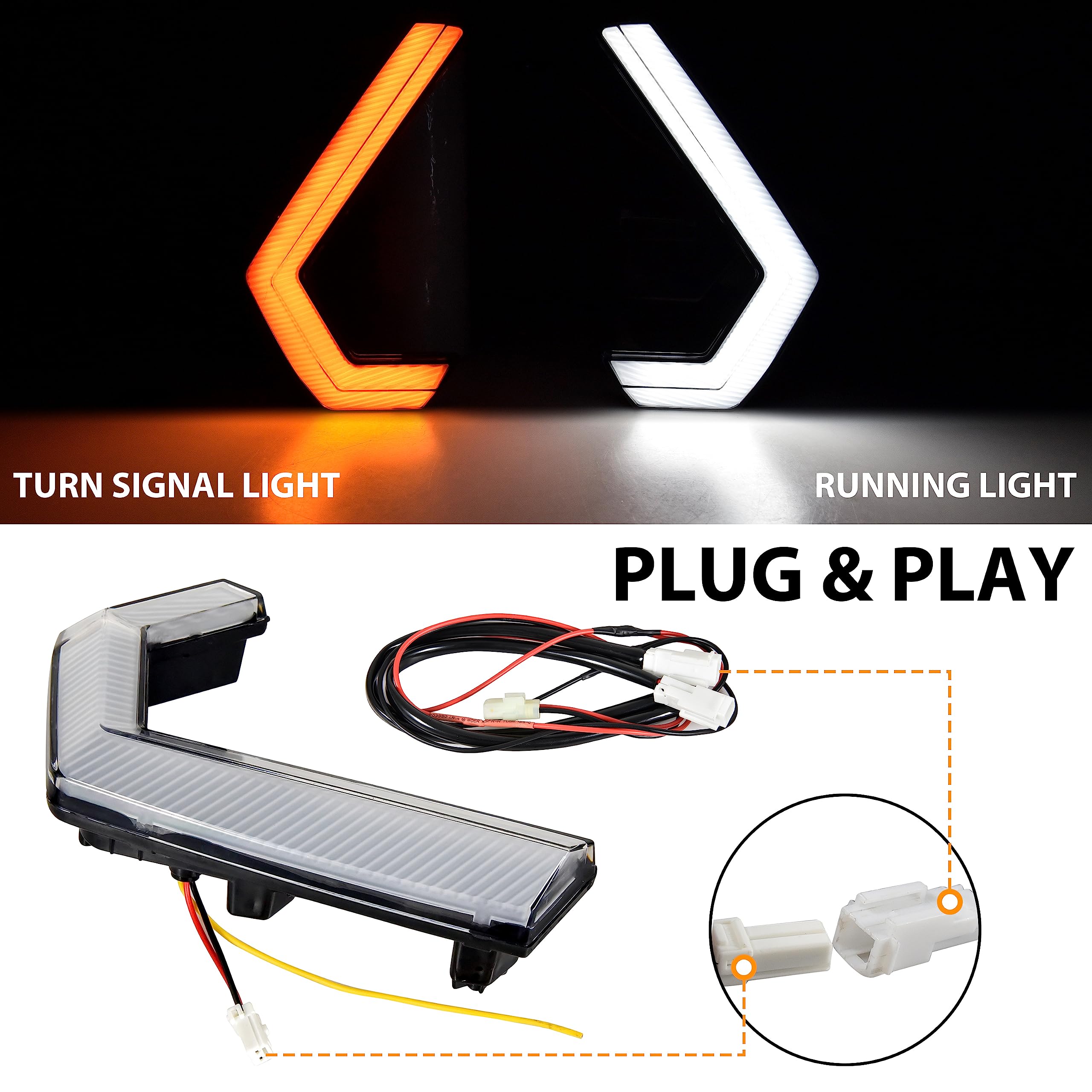 Amazon.com: SAUTVS LED Turn Signal Fang Lights for Honda Talon