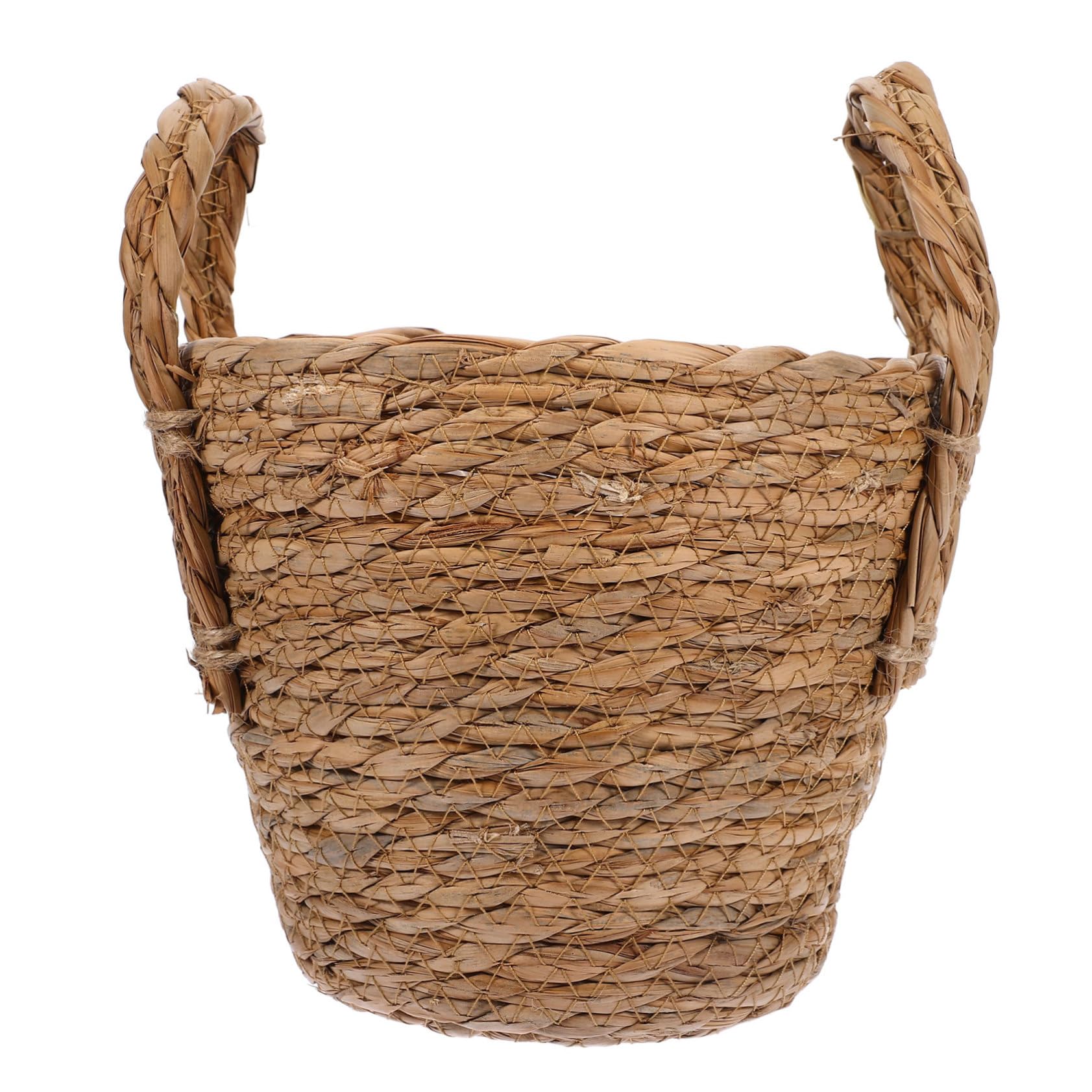 FUNOMOCYA Woven Flowerpot 1pc Straw Flower Pot Outdoor Tables Glass Vase Large Straw Beach Bag Basket Wicker Hand Woven Plant Flower Pots Cover Creative Planter Flower Planter Nursery