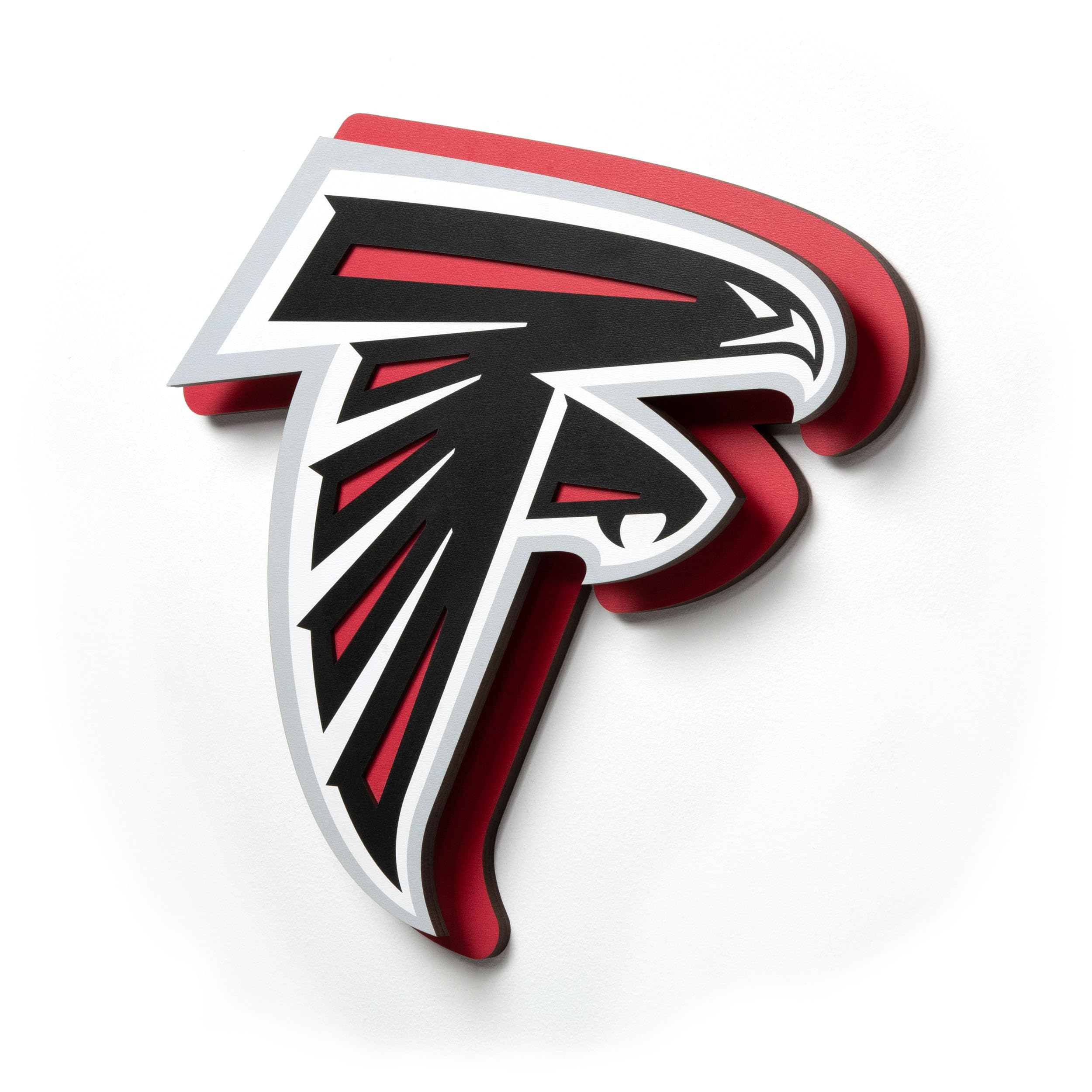 YouTheFan NFL Atlanta Falcons 3D Die-Cut Wall Art, precision-crafted and laser-cut in the exact shape of your team’s logo, multiple layers, ready-to-hang and officially licensed