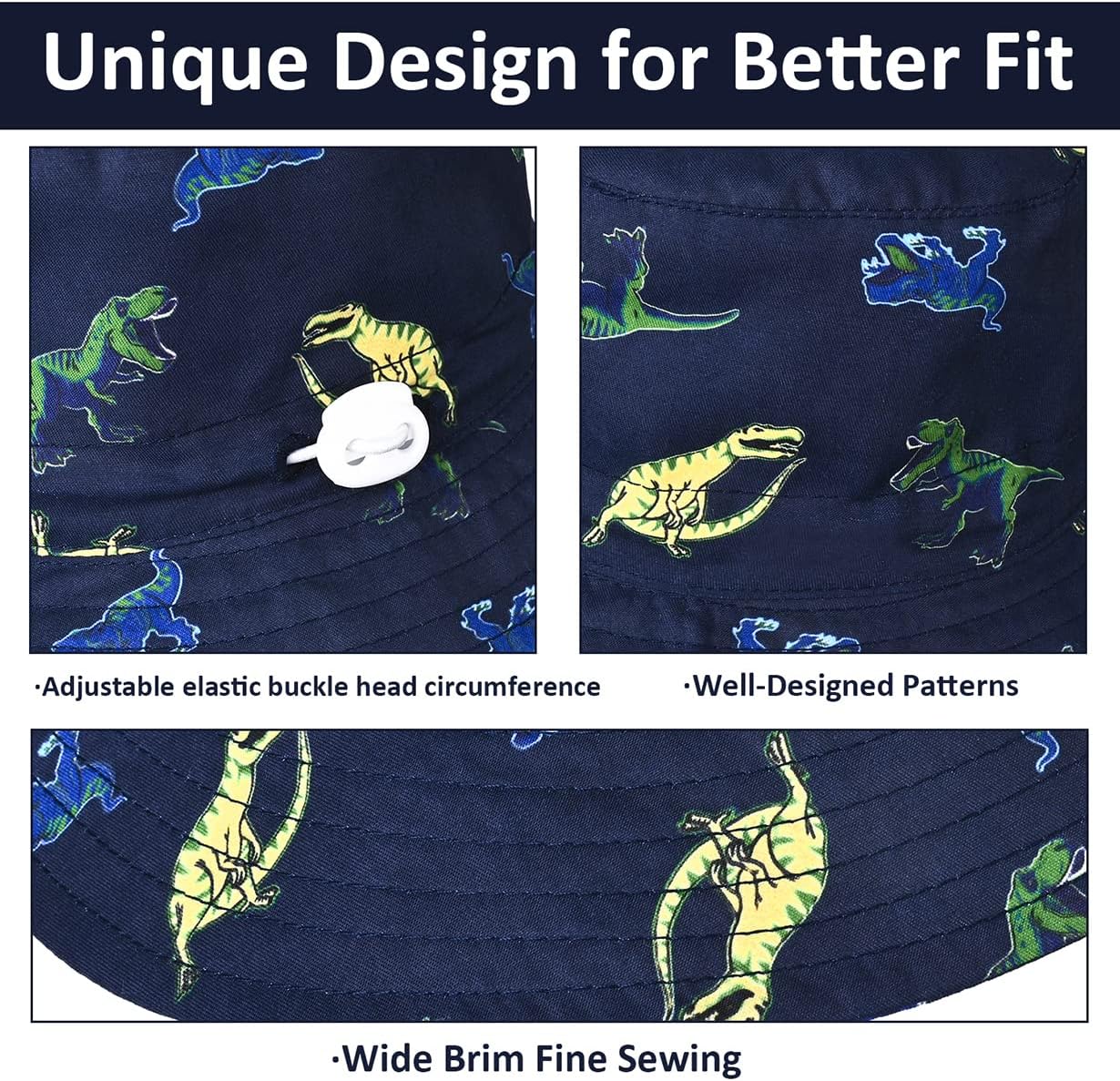 Baby Sun Hat for Boy Girl Toddler,Kids Summer UPF 50+ UV Protection Hat Wide Brim Beach Bucket Cap - Image 3