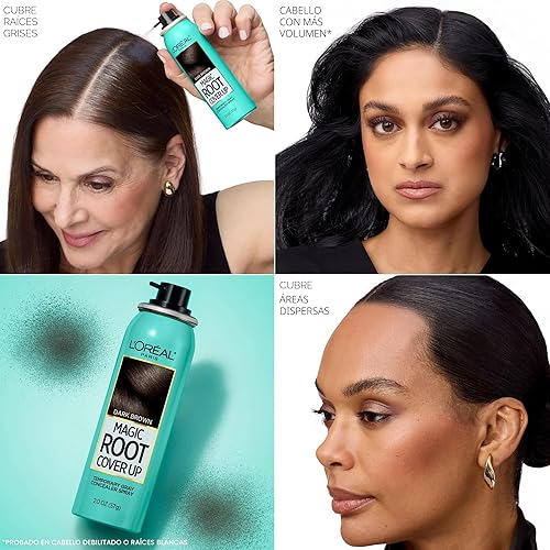 Miniatura 3 de L'Oreal Paris Magic Root Cover Up Corrector de Canas en Aerosol Marrón Dorado Claro 2 oz. (El Empaque Puede Variar)