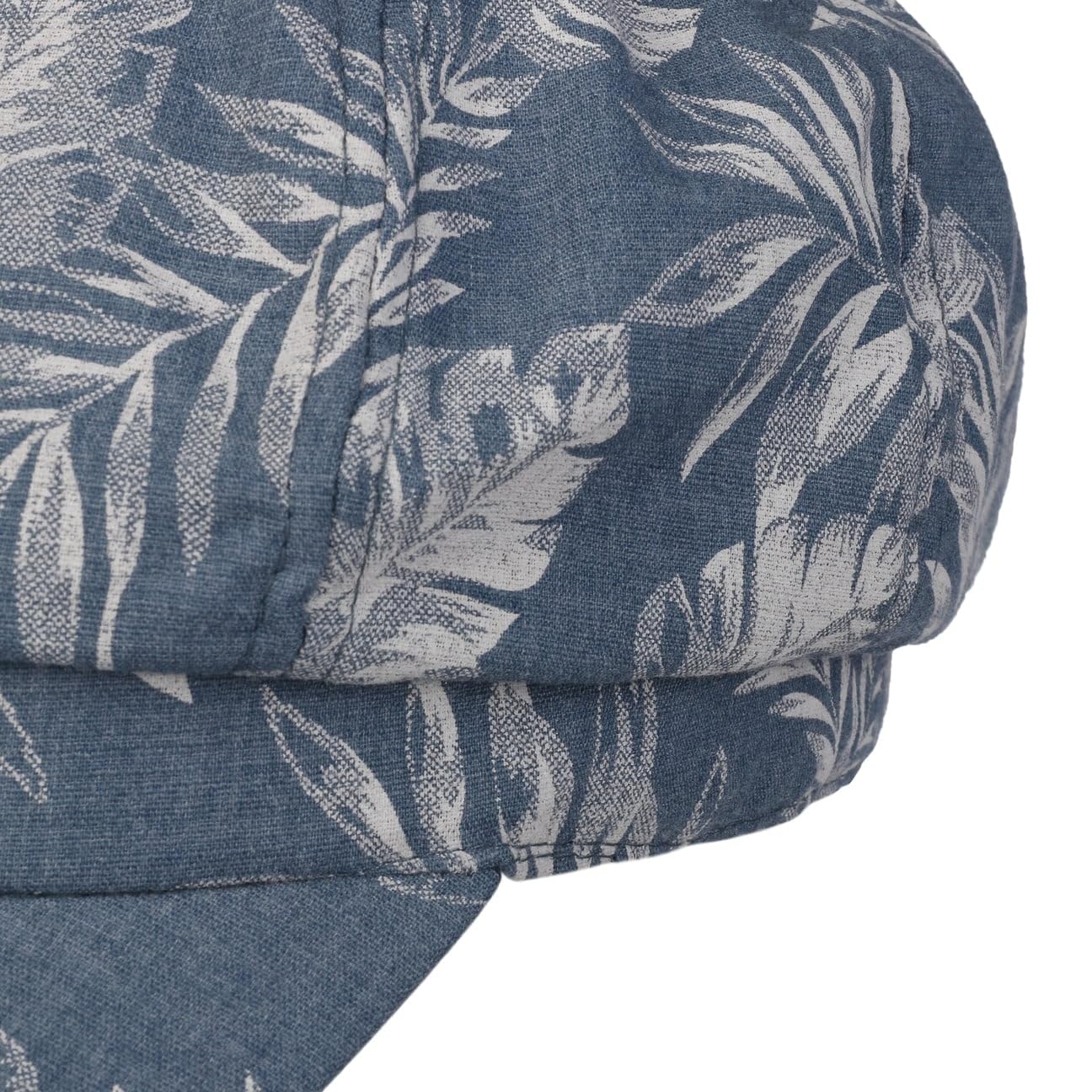 Lipodo Casquette Gavroche Allover Leaves Femme - Baker Boy avec Etiquette Visiere, Visiere Ete Printemps-ete