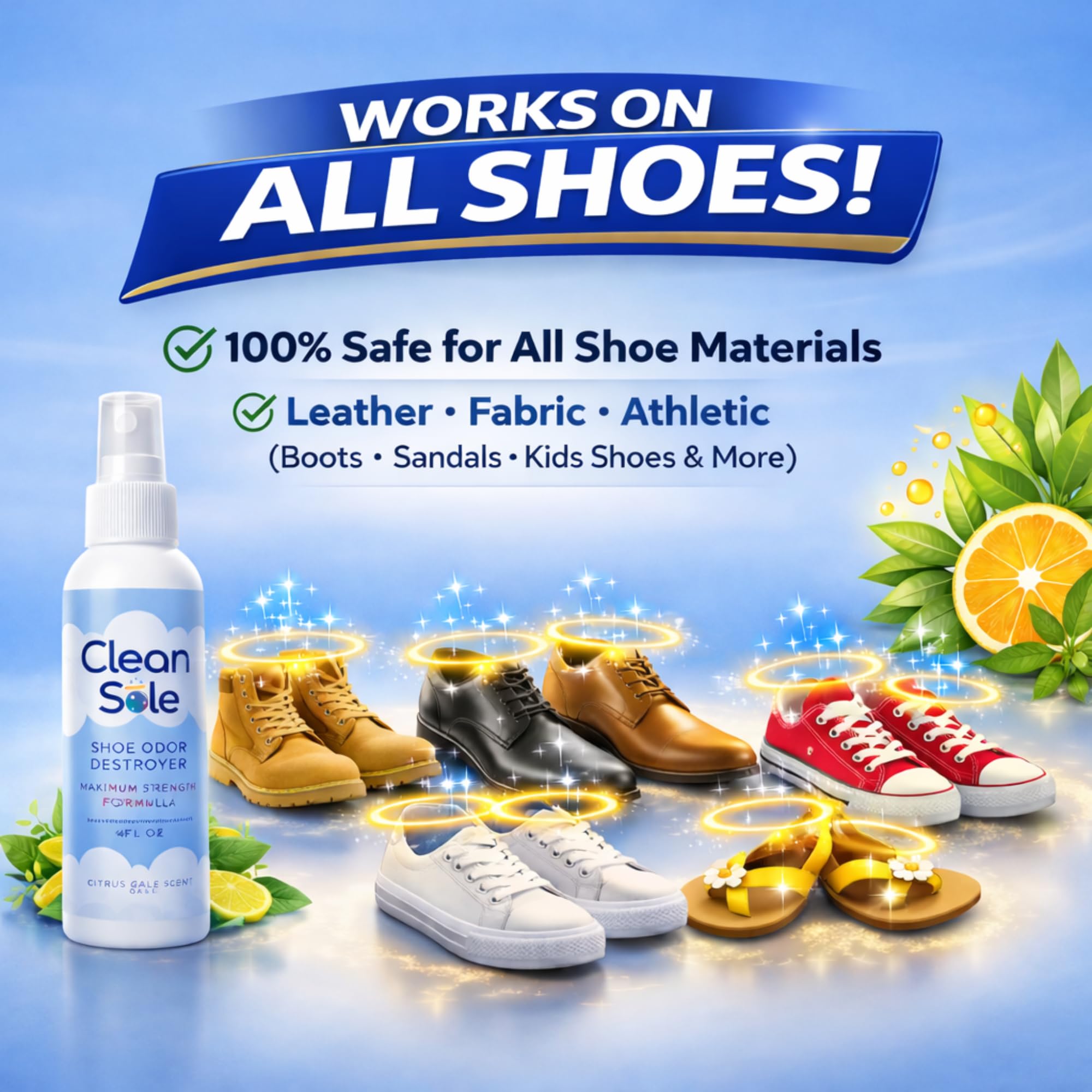 Destructor de olores de zapatos: fórmula extrafuerte para eliminar olores de zapatos y olores de pies, creada para eliminar y prevenir olores y olores de zapatos