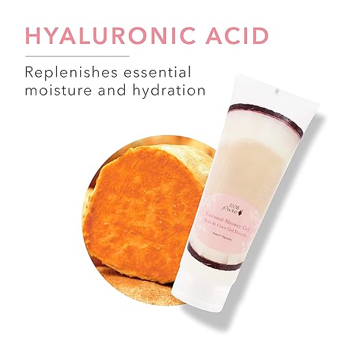 Miniatura 4 de 100% PURE Gel de ducha de coco natural espumante e hidratante para el cuerpo, limpiador de jabón suave profundamente hidratante para todo tipo de