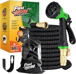 Flexi Hose Expandable Garden Hose - 50FT Heavy Duty Water Ho