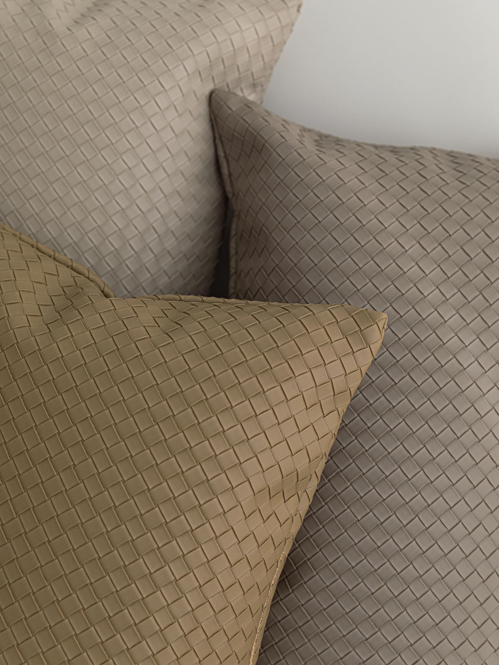 Federa per cuscino in pelle PU, stile country, moderna, per divano, ufficio, camera da letto, cachi, 30,5 x 50,8 cm, accessorio decorativo per la casa