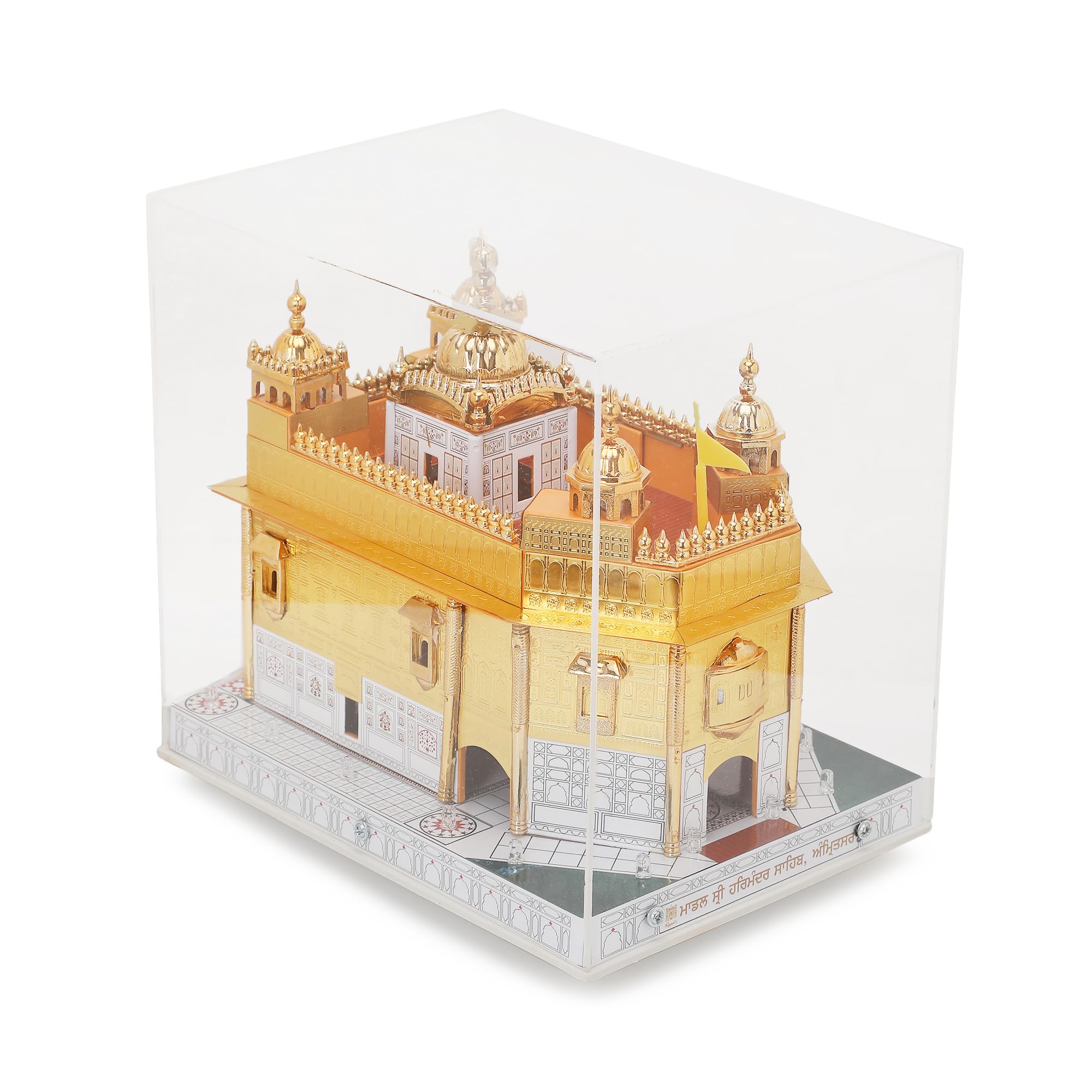 4OUR FAITH 3D Acrylic Multi-Color Light Golden Temple with US Plug 110 Volt | Amritsar 3D Temple for Gift/Replica/Multi-use/Home Decor/Sikh Festival (The Heavenly Harmandir Sahib)