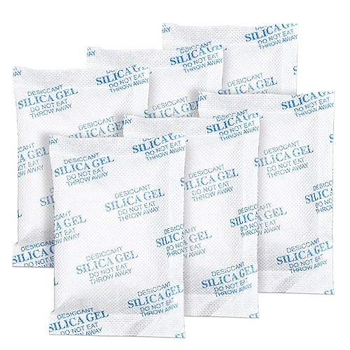 Paquetes de gel de sílice 1.76 oz, 25 paquetes de absorbentes de humedad, paquetes desecantes para almacenamiento, desecante seguro para alimentos,