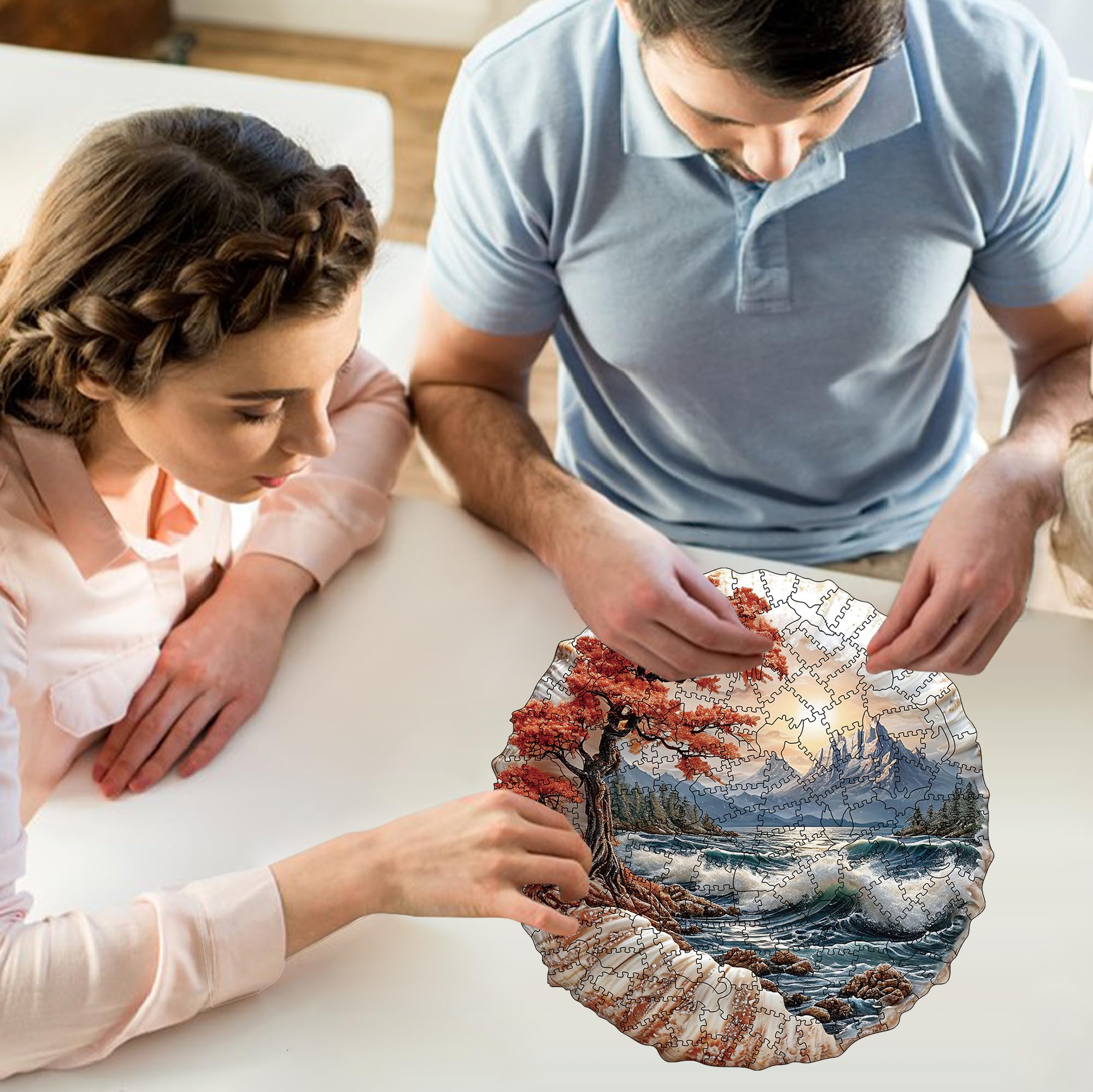Wooden Puzzles for Adults 200 pcs Wooden Jigsaw Puzzles for Adults,Irregular shape animal puzzle, Christmas game gifts - Image 2