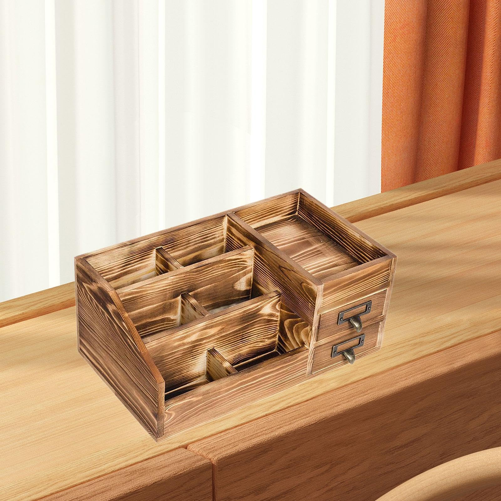 Fenteer Organizador de escritorio, estante de almacenamiento multifuncional, soporte de mesa, estante de exhibición para artículos de papelería, macetas,
