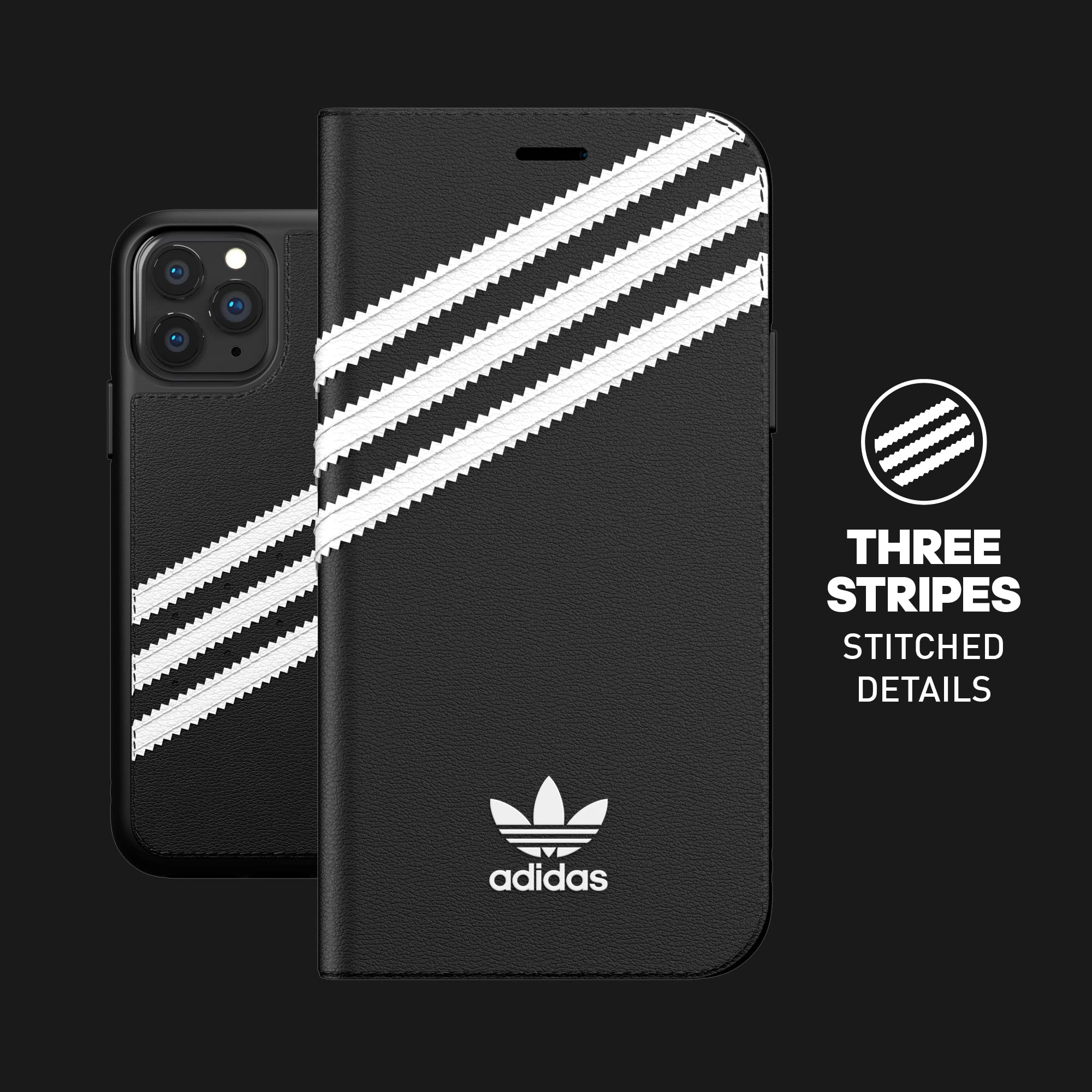adidas iPhone 11 Pro 手帳型ケース ブラック/ホワイト Amazon.co.jp: アディダスオリジナルス iPhone 11 Pro 手帳型ケース