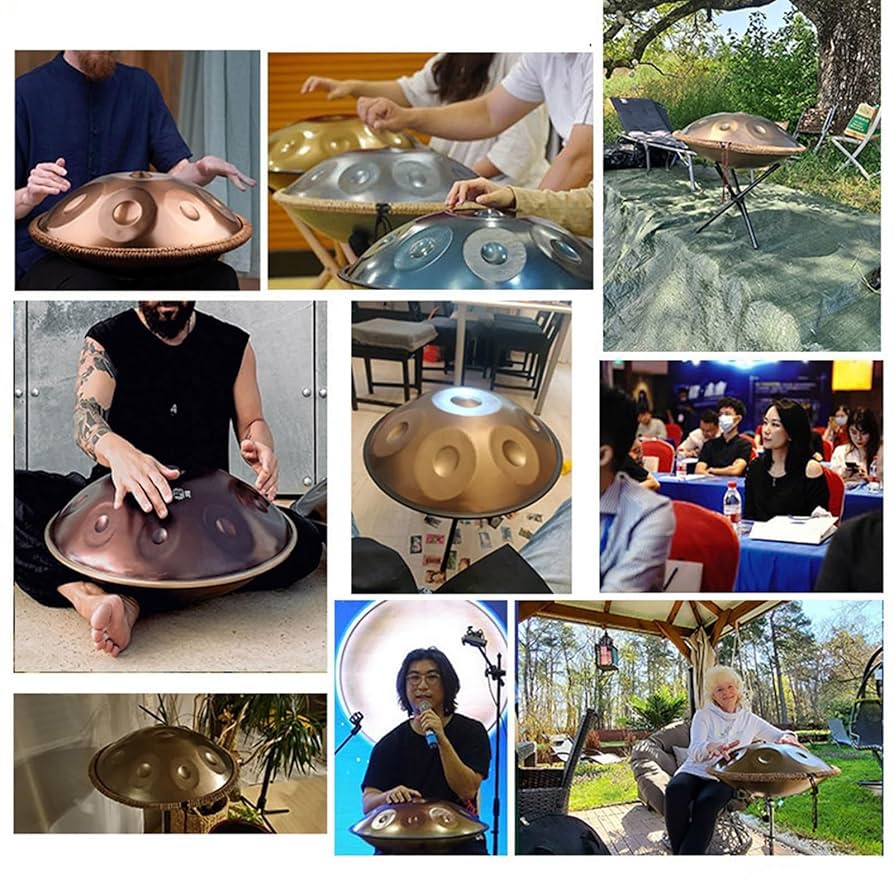 Amazon | ハンドパン 432Hz 440Hz スチール ハンド ドラム 楽器