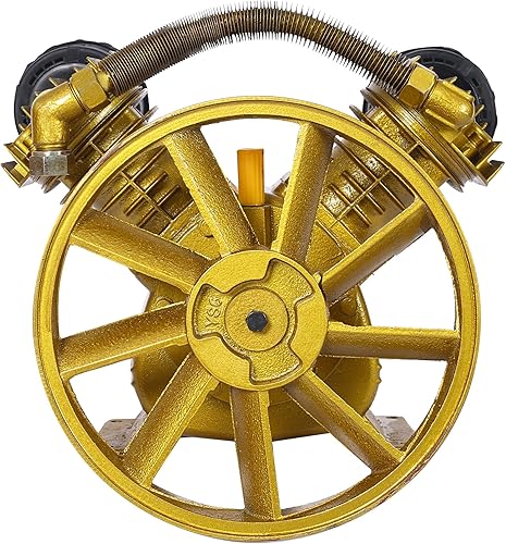 Miniatura 4 de Bomba de compresor de aire de doble cilindro estilo V de 55hp 2 pistón de metal dorado