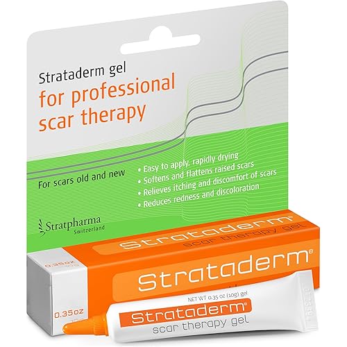 Strataderm Professional Scar Therapy Gel | Old and New Scars from General Surgery, Trauma, Wounds, Burns, Bites, Acne & Skin Disease | Reduces Redness, Discoloration, Discomfort & Itch | 10g (0.35oz)