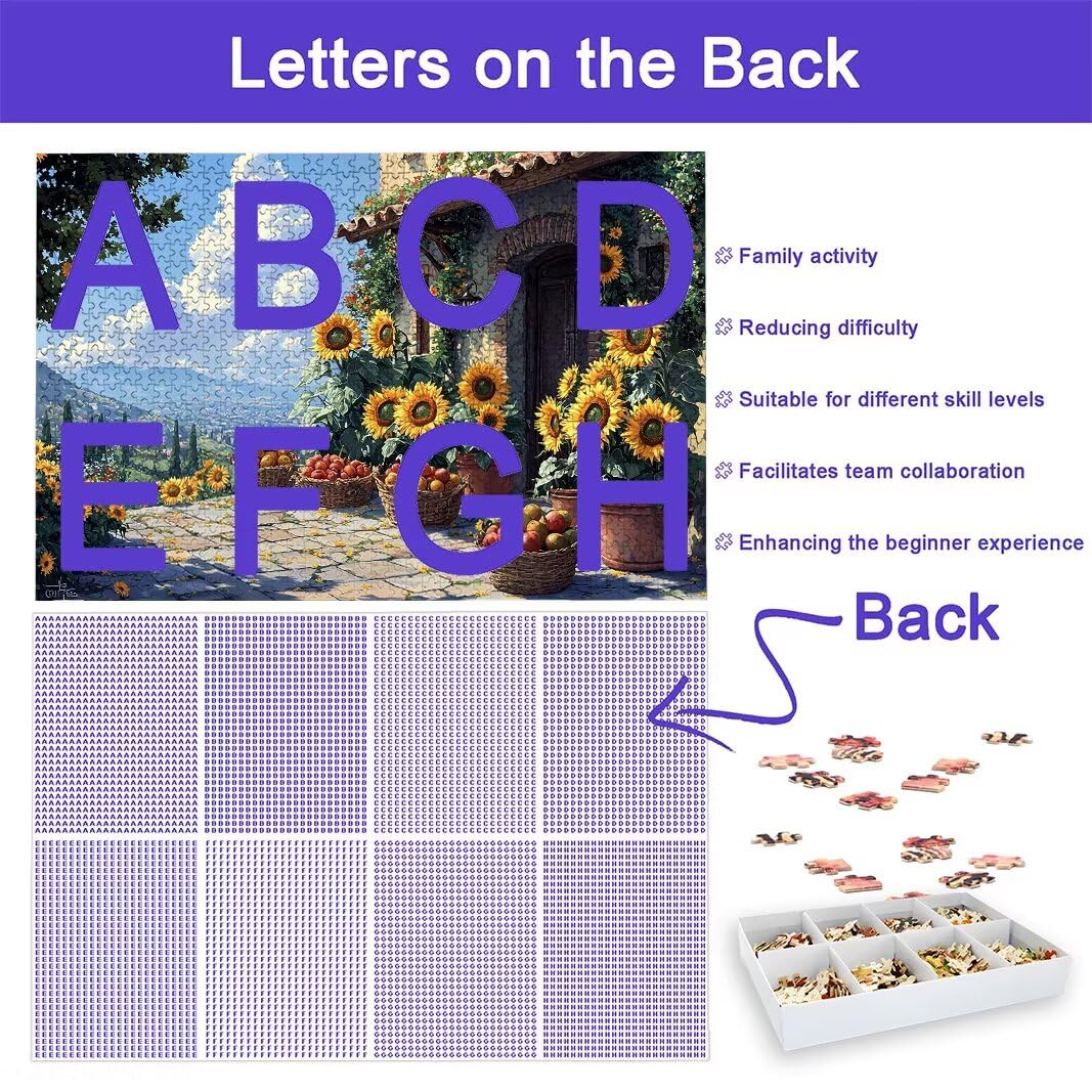 Puzzle 1000 sztuk krajobrazy, puzzle słonecznik dla dorosłych, wymagająca łamigłówka dla dorosłych, drewniana łamigłówka dla całej rodziny, puzzle z pudełkiem do dekoracji domu, prezent dla kobiet