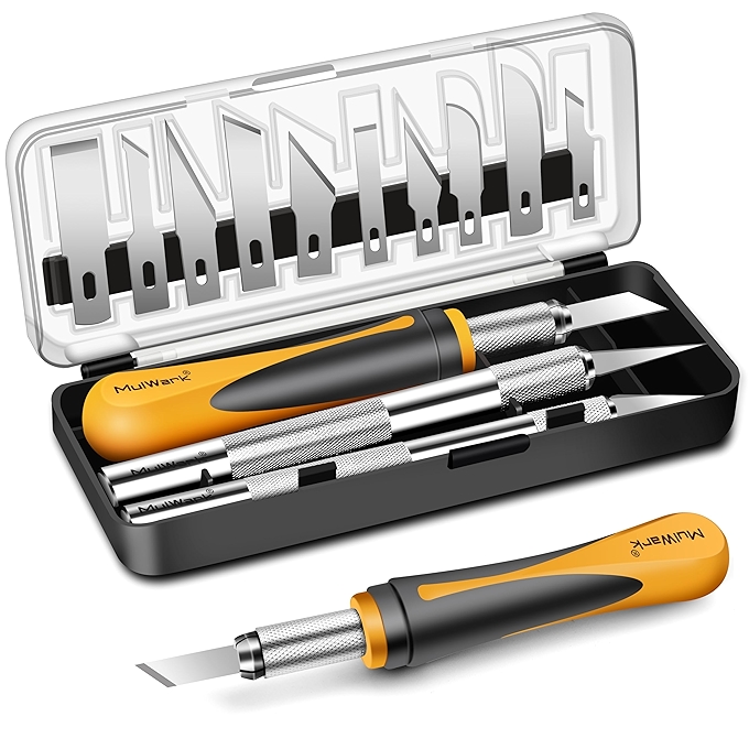 MulWark 16件精密爱好刀具套装 - 模型专用切割工具