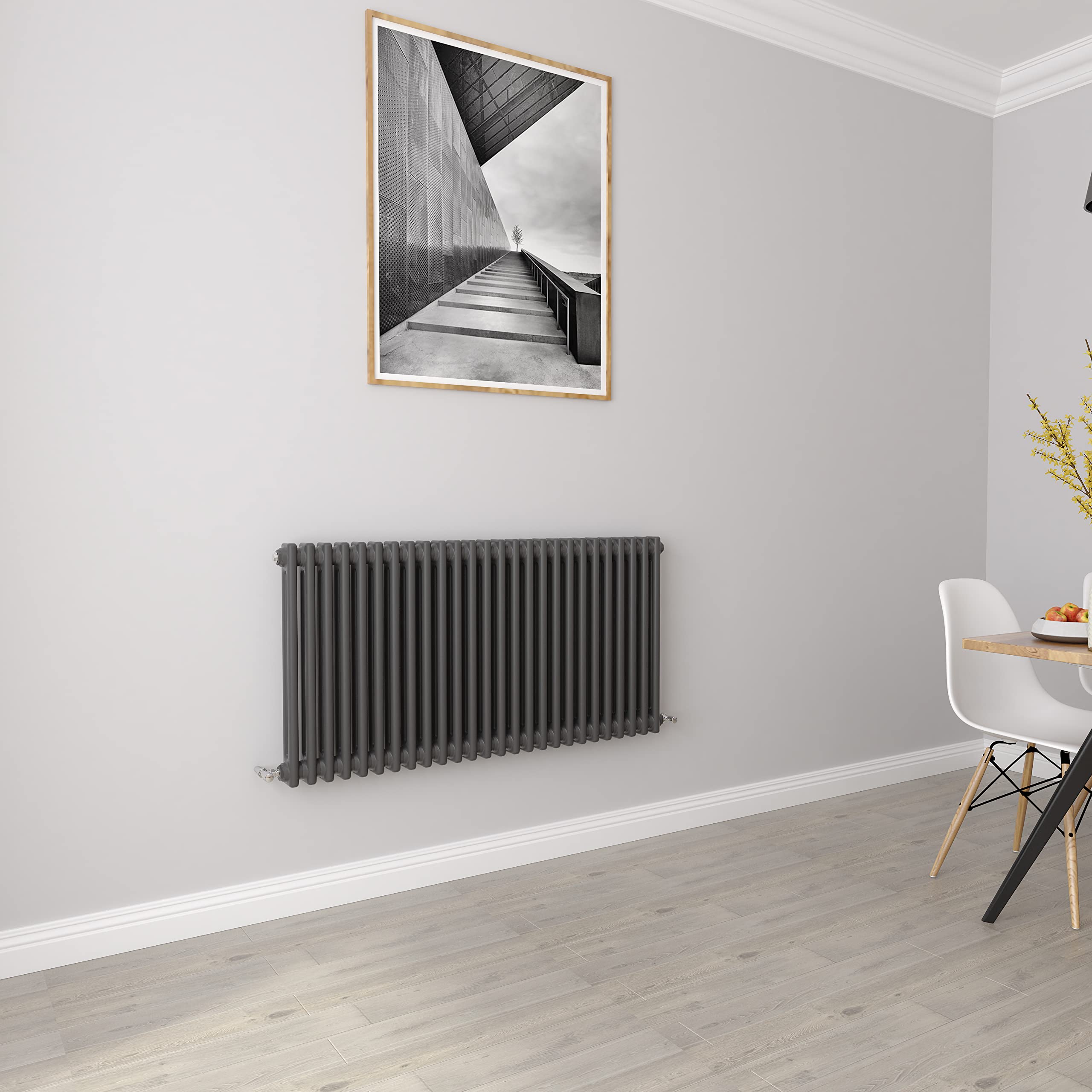 Anthracite radiators Horizontal 2 Column Rads Cast Iron Style Central Heating radiators for Bathroom,Living Room and Kitchen 600x1190mm — image 1