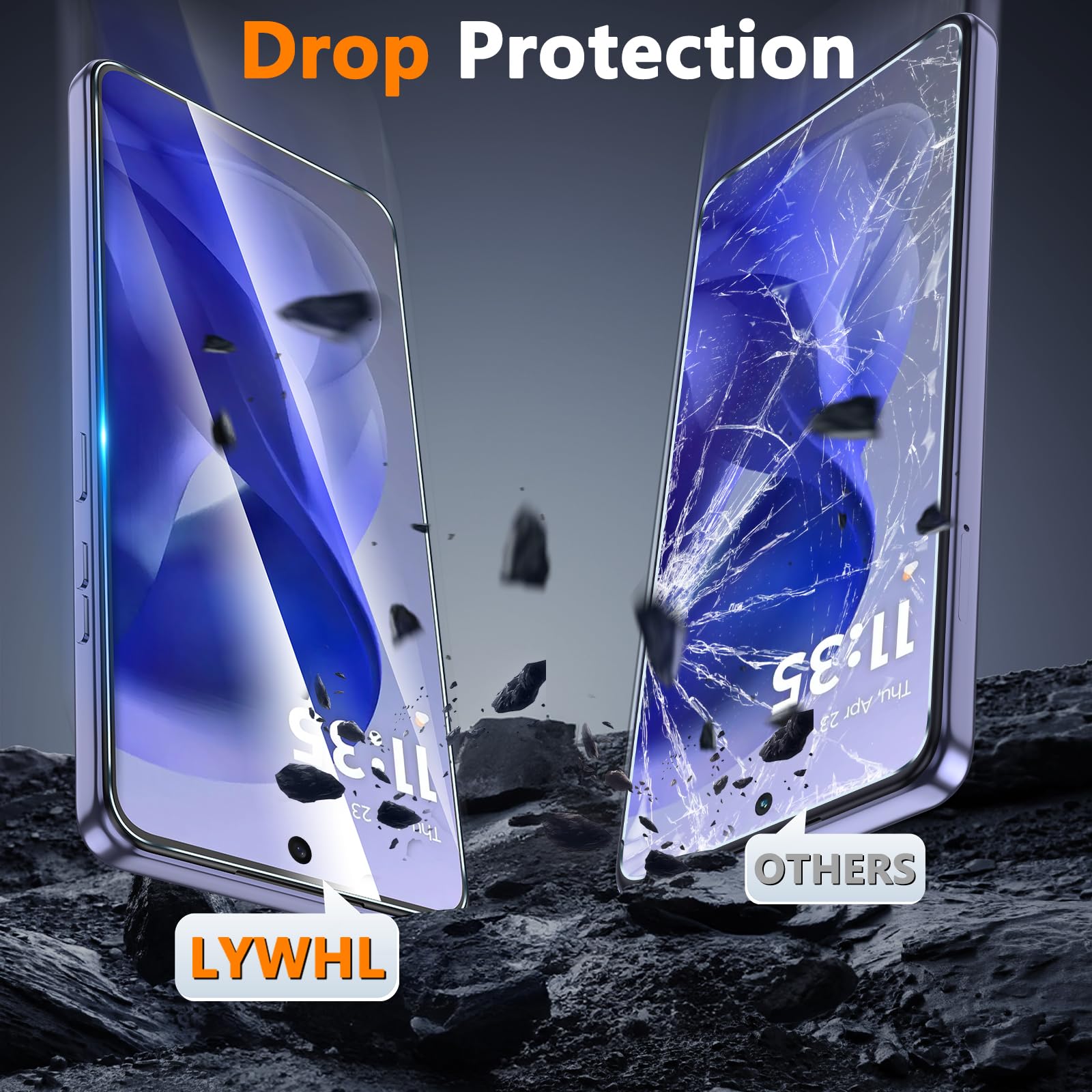 LYWHL Protector de pantalla para Motorola Moto G Power 5G (2025), paquete de 3 protectores de pantalla de vidrio templado de dureza 9H HD + 2 protectores de vidrio para lente de cámara, compatible con