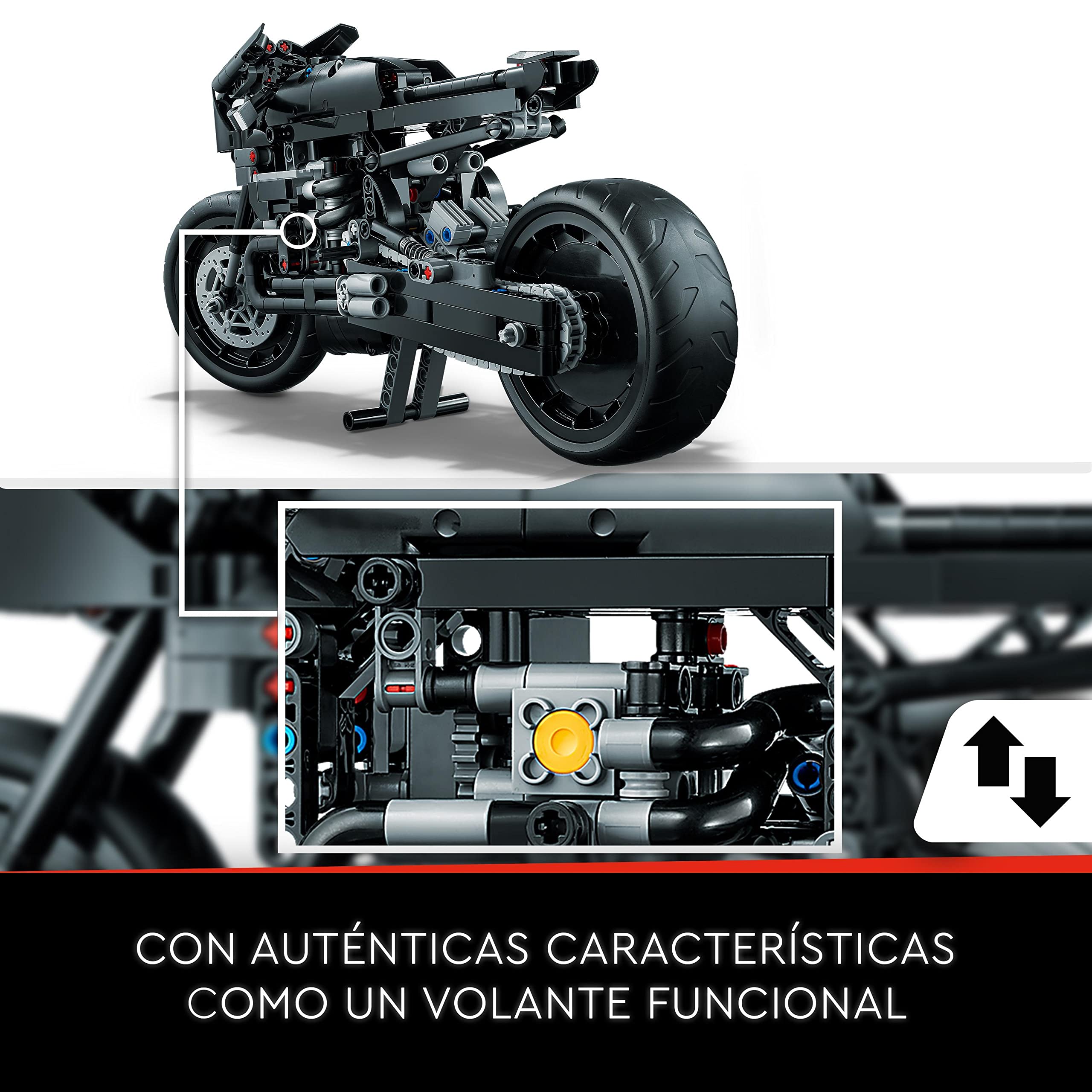 LEGO Technic The Batman: BATMOTO, Moto de Juguete de Construcción para Niños y Niñas de 9 Años o Más, Maqueta a Escala, Regalo de Superhéroes, Modelo de Película 2022 42155