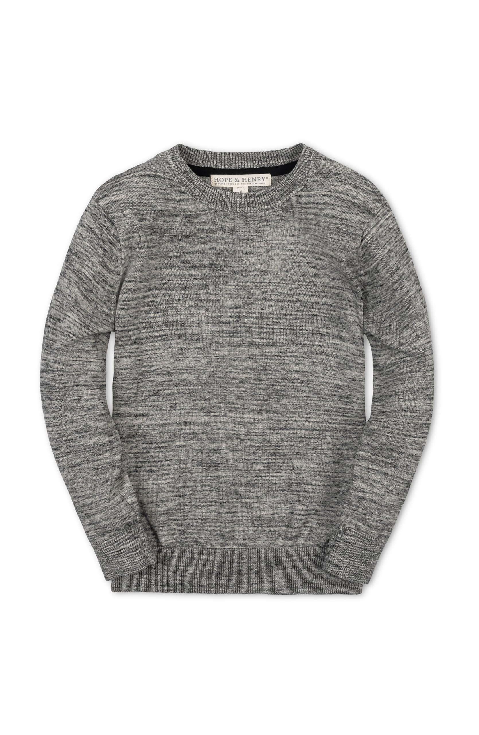Hope &amp; Henry Boys' Long Sleeve Crew Neck Pullover Sweater