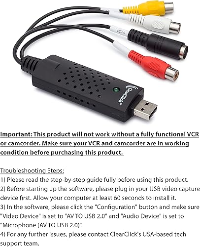 Miniatura 2 de ClearClick VHS To DVD Wizard with USB Video Grabber & Free USA Tech Support
