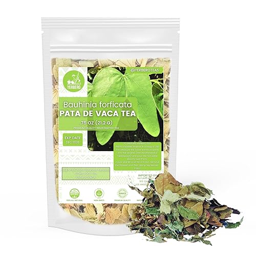 Yerbero - Hoja De Pata De Vaca (0.75 oz - 22gr) Hoja De Pie De Vaca Suelta | 100% Natural Deliciosa | Más de 20 porciones | De México | Calidad