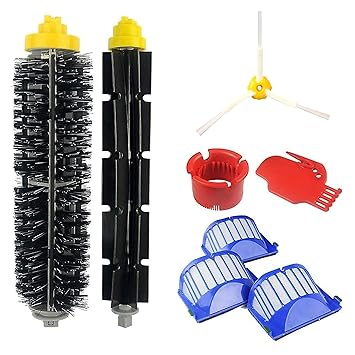 Reverbo Replenishment Kit | Replacement Parts | Accessories Compatible with iRobot Roomba 606, 671, 692 & 698 | Cleaning Tools, Spinning Side Brush, 3 Filters, Bristle Brush and Beater Brush
