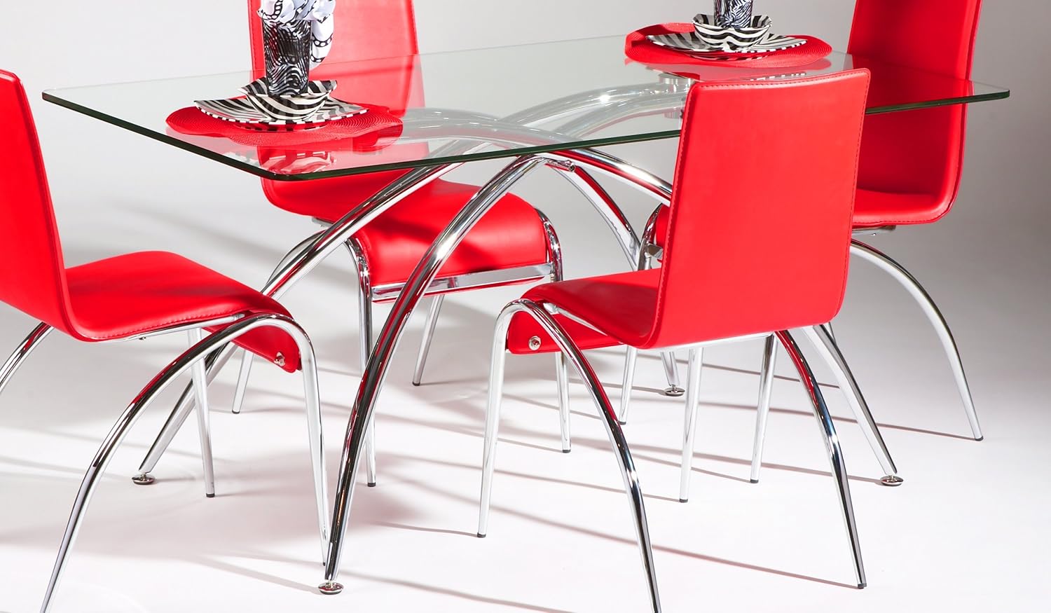 Elaine 5 Piece Dining Table Set Upholstery Red Table