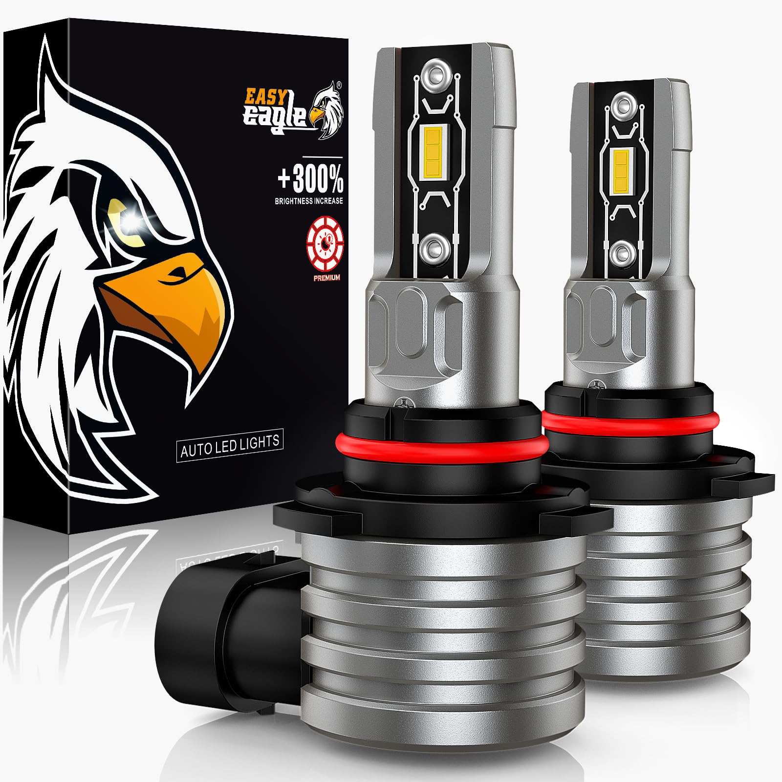 EASY EAGLE H10 LED Fog Light Bulb, 9145/9040/9140 Fog Lamp 5000LM Extremely Bright, Xenon White 6500K (Pack of 2)