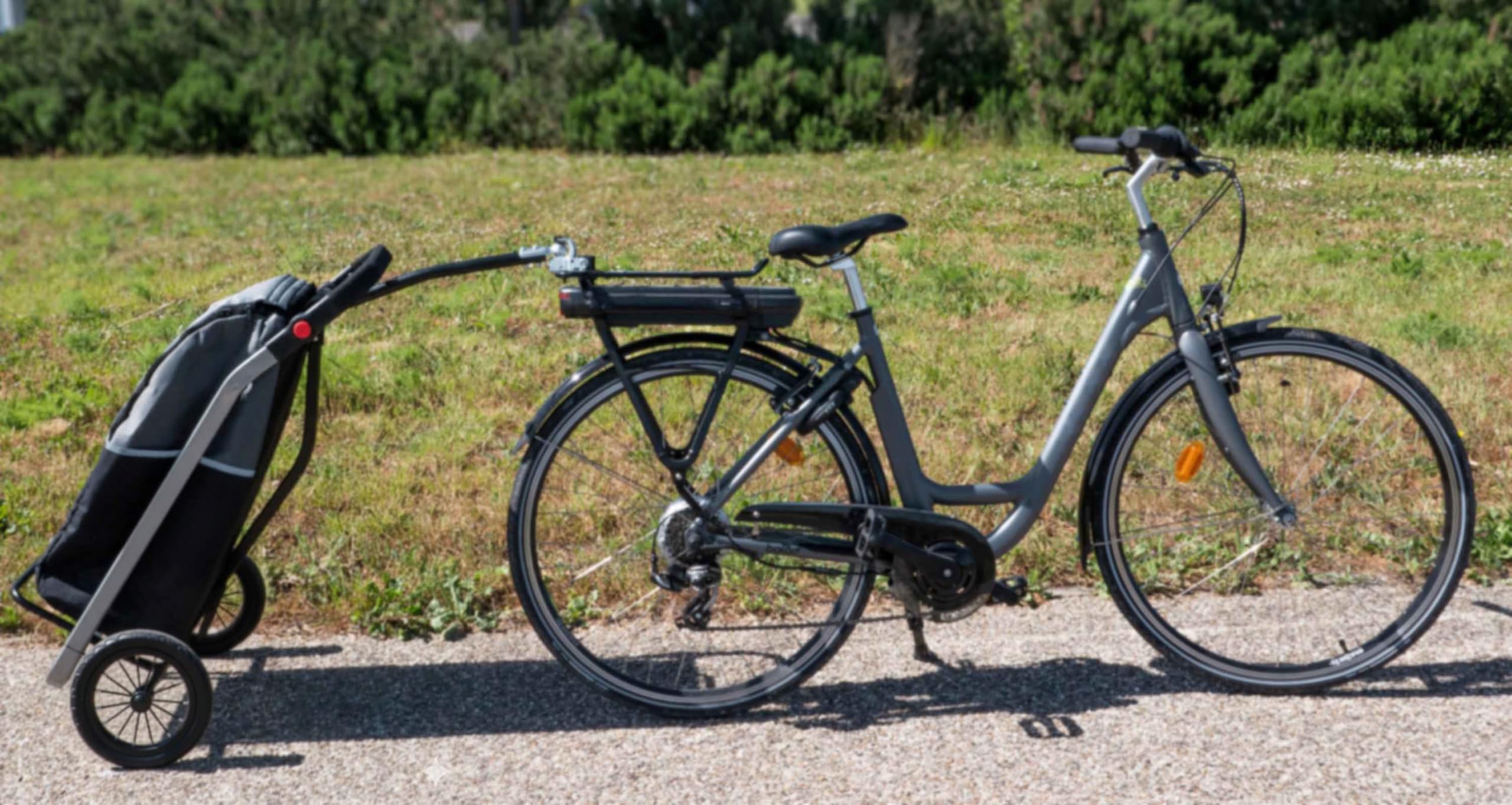 Remorque de vélo 50L 20kg roues gonflables compatible e-Bike VTT ville route