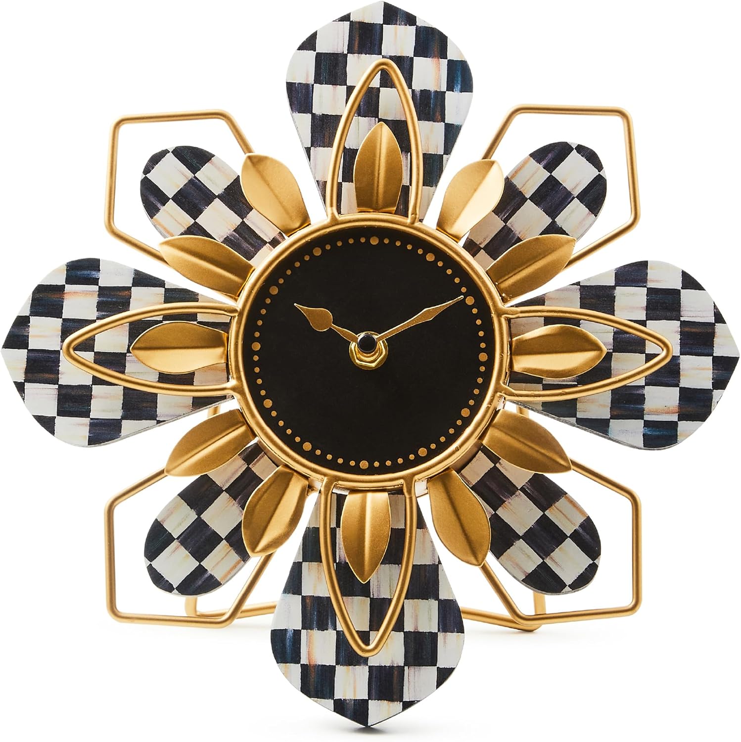 MACKENZIE-CHILDS Blooming Desk Clock, Metal Clock for Table Decor