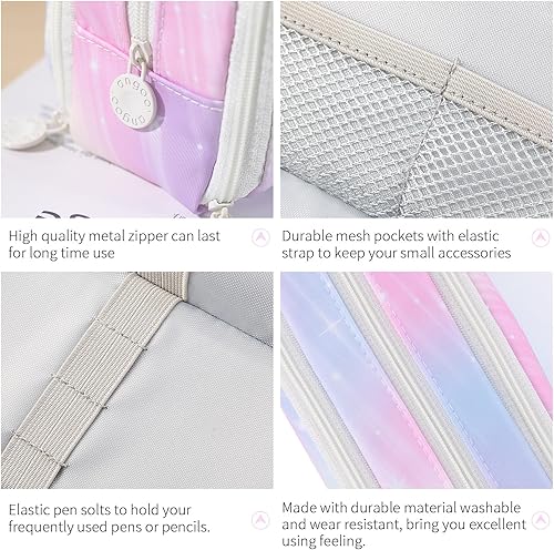 Miniatura 7 de CICIMELON Lapicera de gran capacidad con 3 compartimientos para la escuela, adolescente, niña y niño, hombre y mujer, Meteor