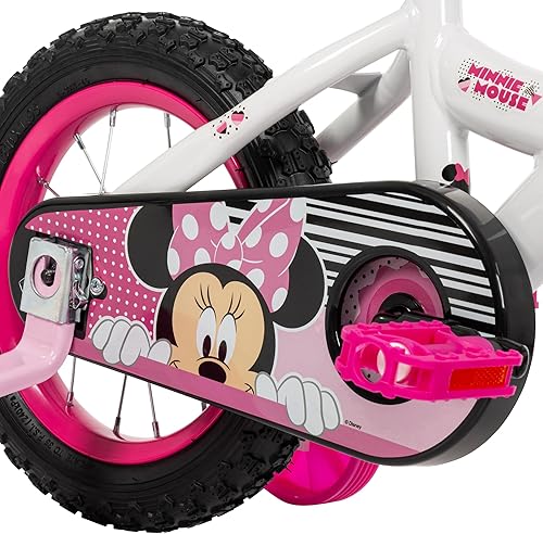 Miniatura 5 de Huffy Disney Girls' Bikes, 12/16 Inch Sizes, Ages 3+ Years Old, Disney Princess, Minnie Mouse, Frozen Bicycles, Characters, Removable Training Nieve